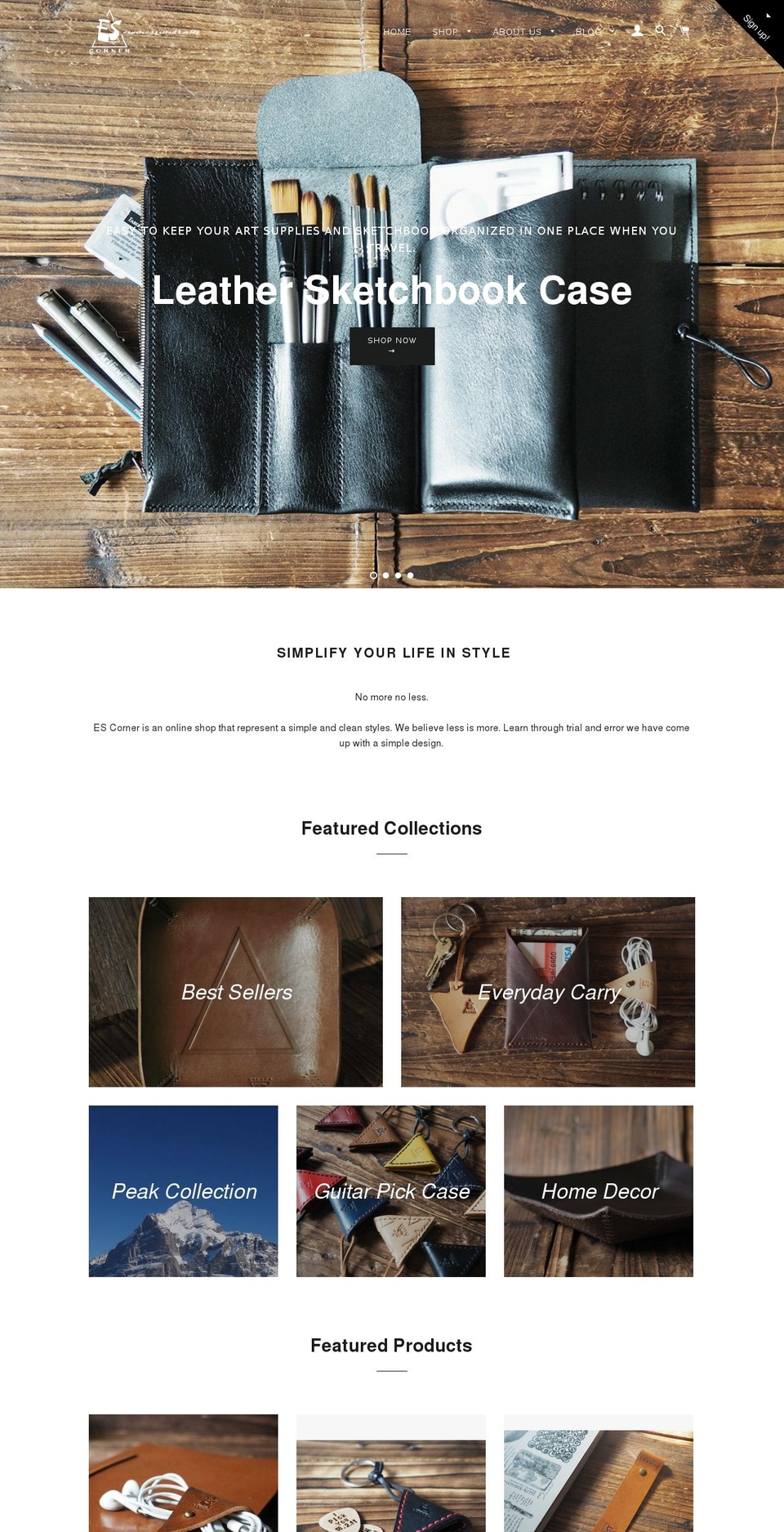 es-corner.com shopify website screenshot