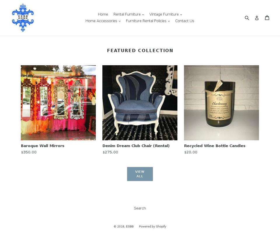 esbbhome.com — Shopify storefront screenshot