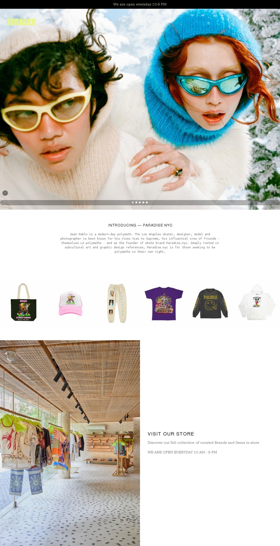 escalier-store.com shopify website screenshot