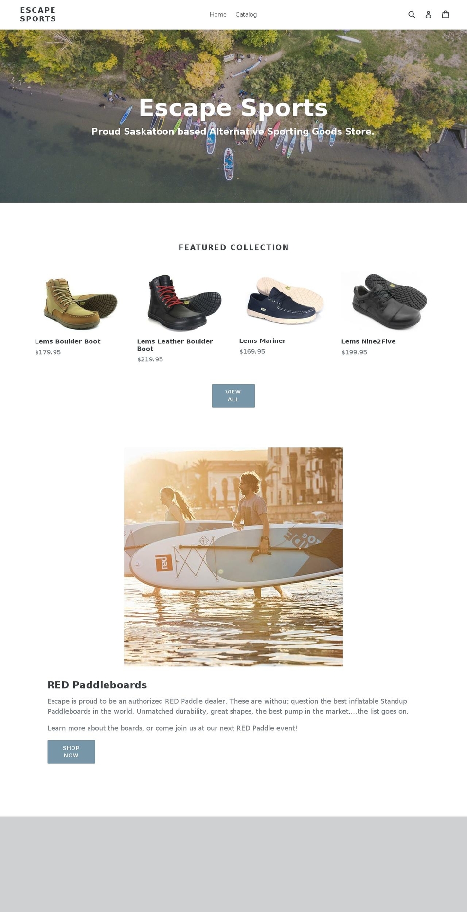 escape-sports.myshopify.com shopify website screenshot