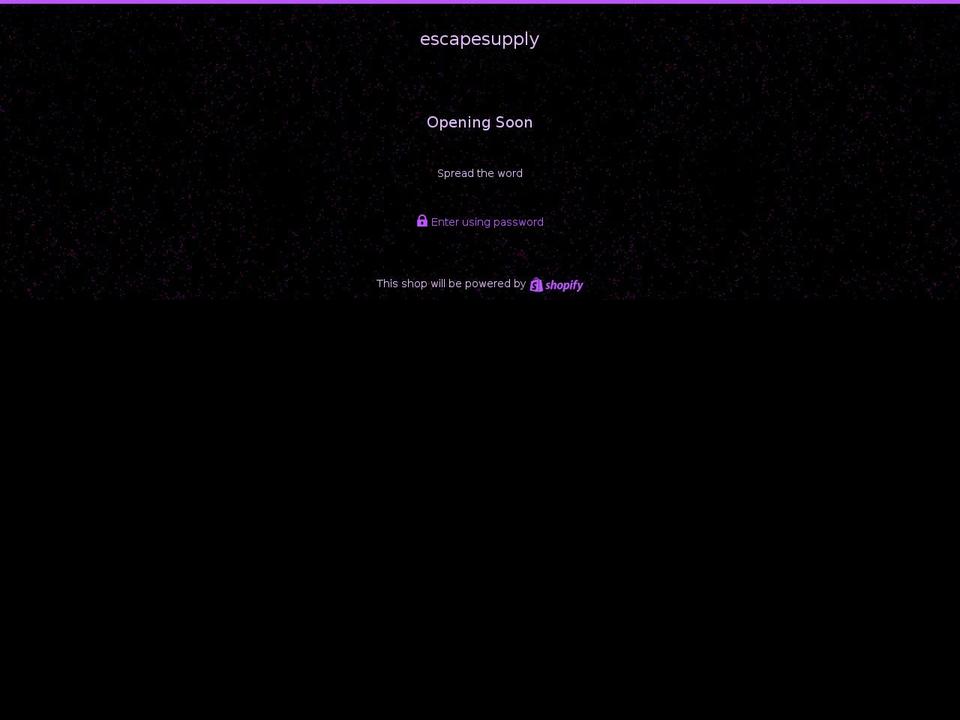 escape.supply shopify website screenshot