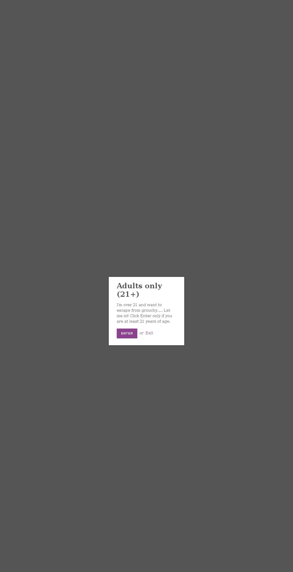 escapefromgrouchy.com shopify website screenshot