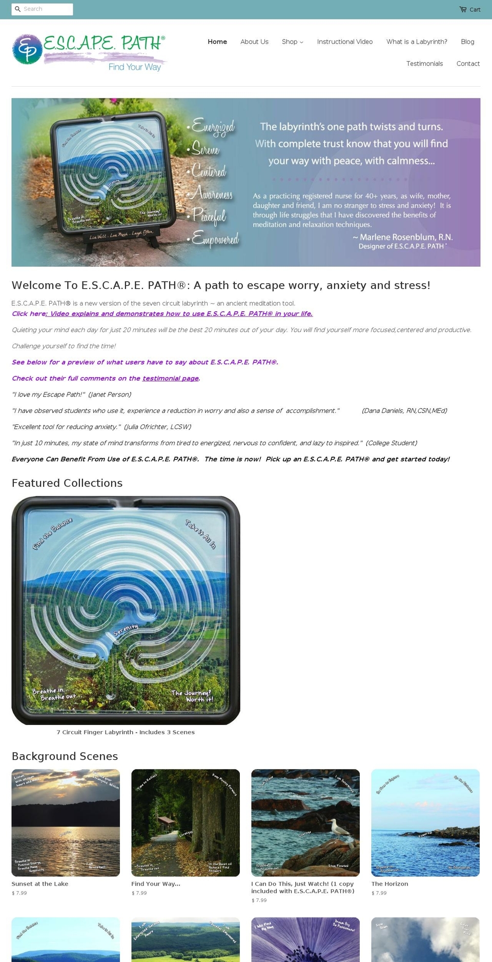 escapepathllc.com shopify website screenshot