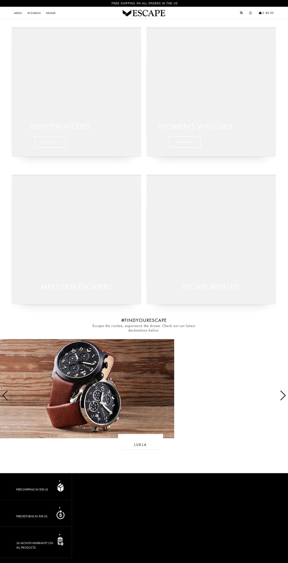 Test Theme Shopify theme site example escapewatches.com