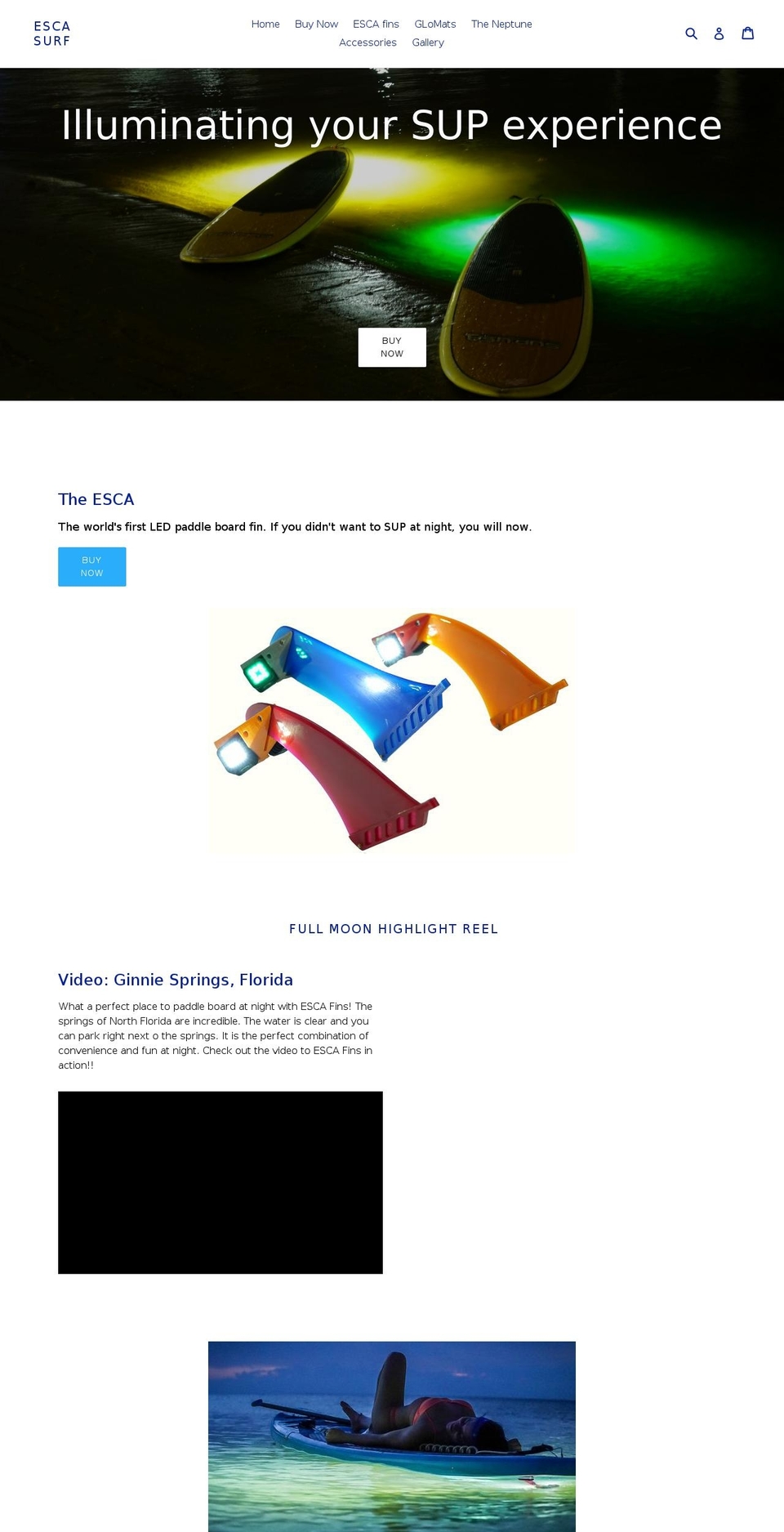 escasurf.com — Shopify storefront screenshot