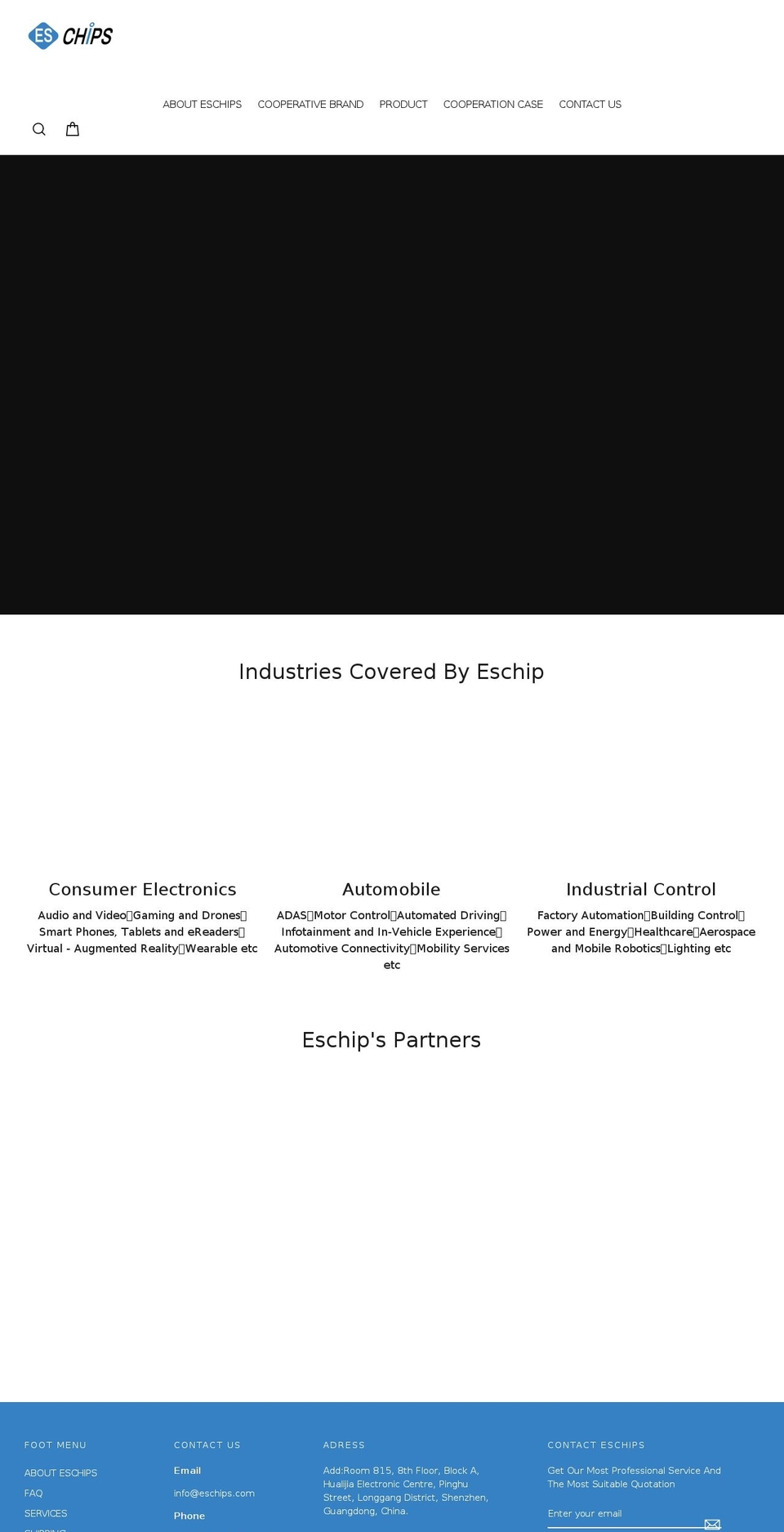 eschips.com shopify website screenshot