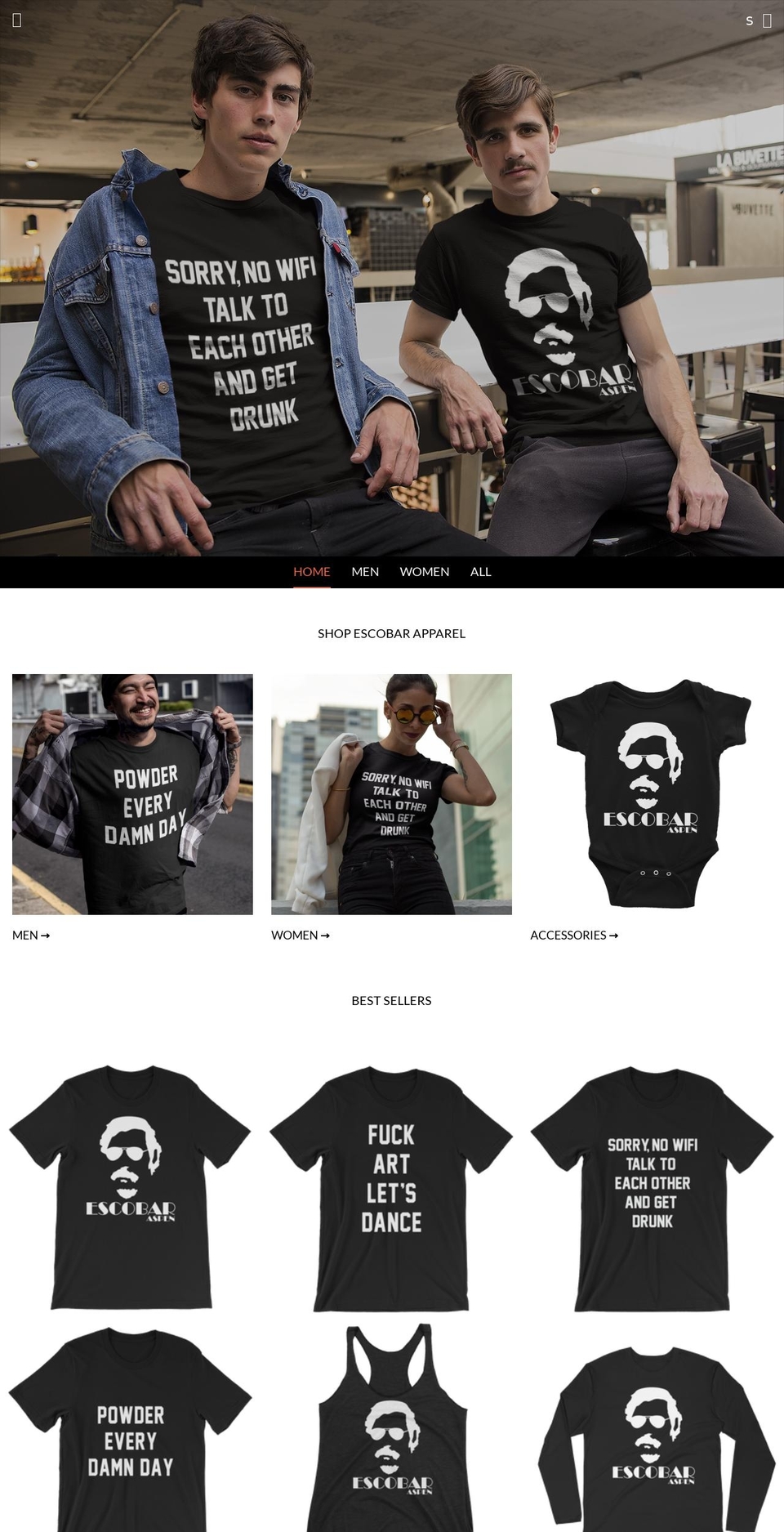 escobarapparel.com shopify website screenshot