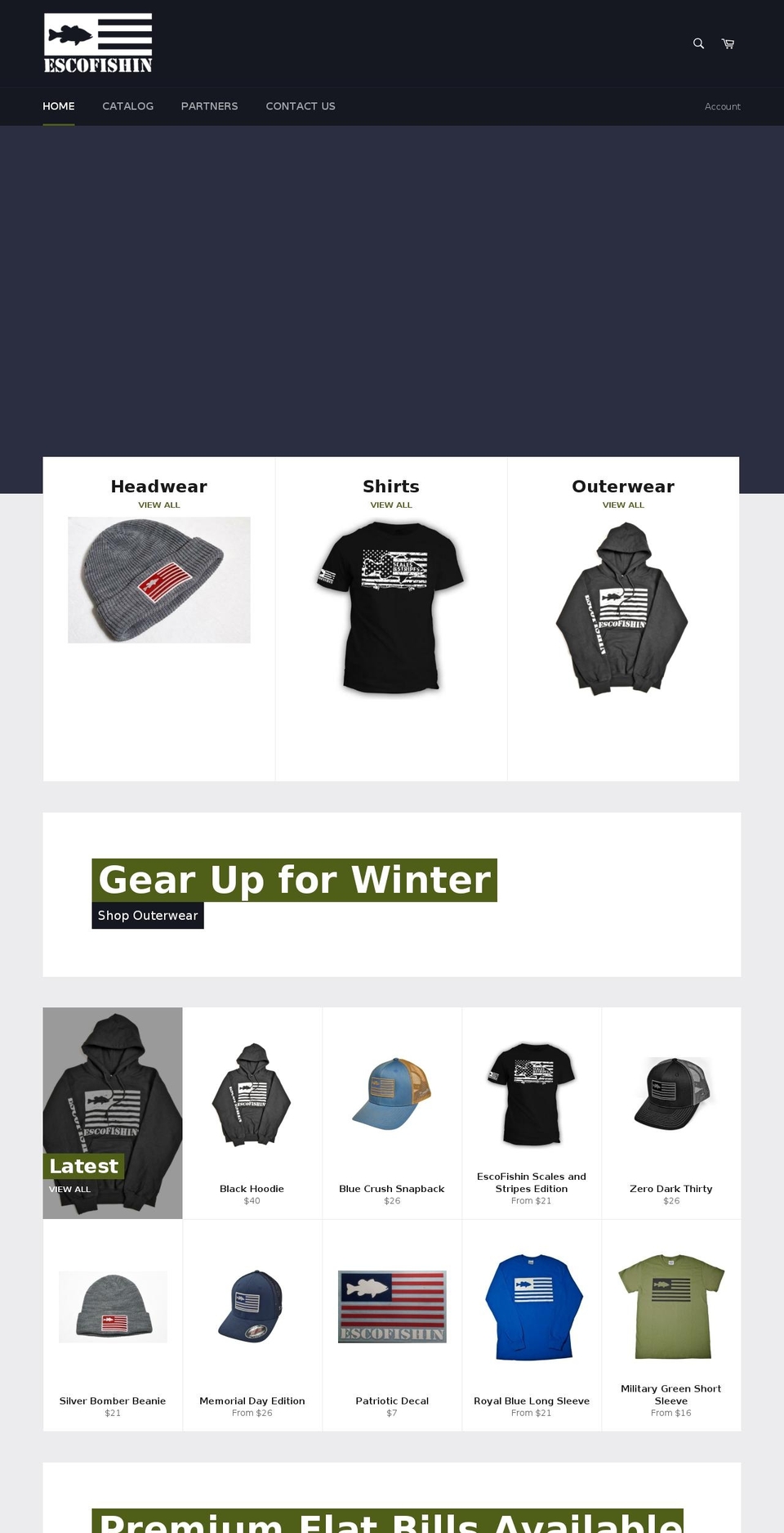escofishin.com — Shopify storefront screenshot