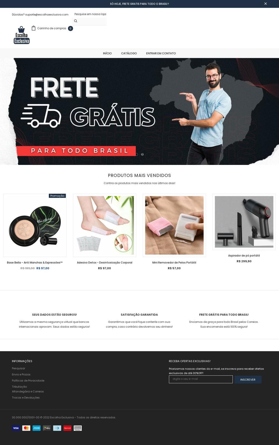 escolhaexclusiva.com shopify website screenshot