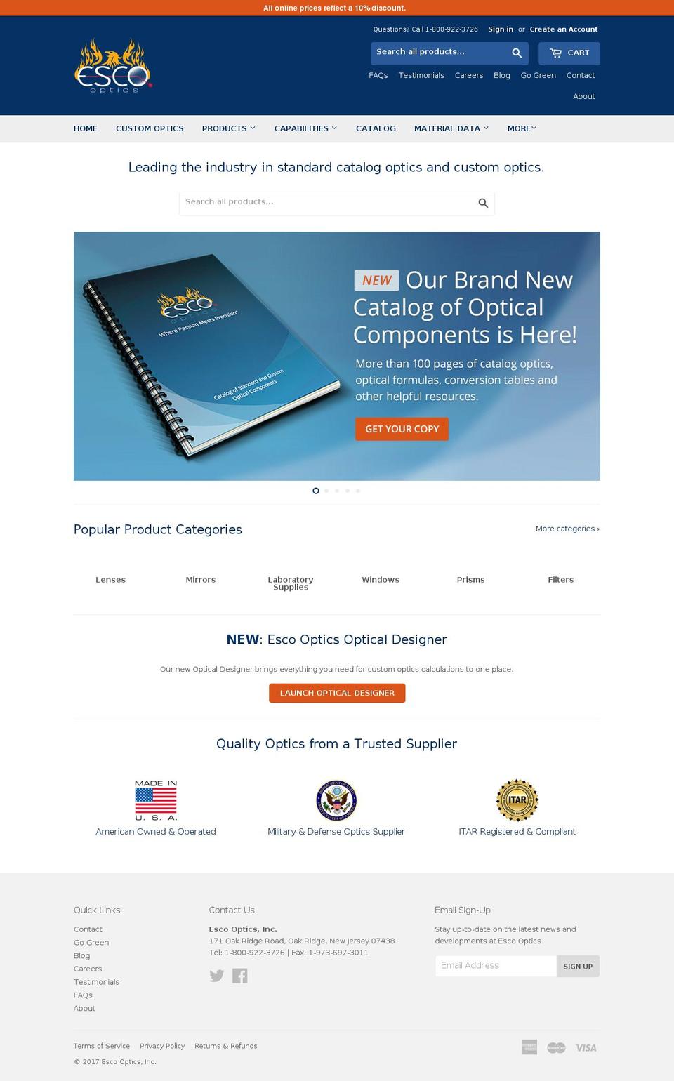 escooptics.com shopify website screenshot