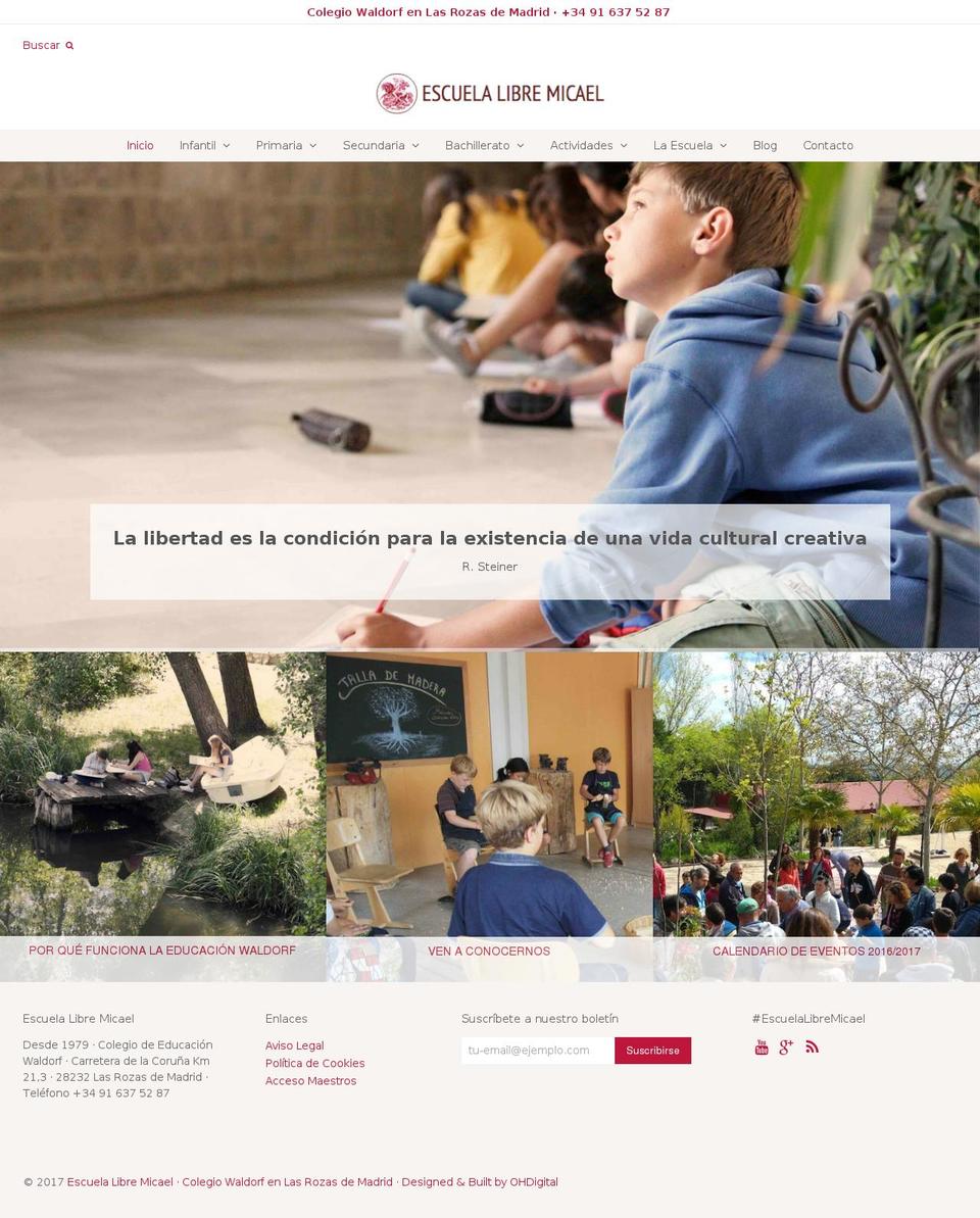 escuelamicael.com shopify website screenshot