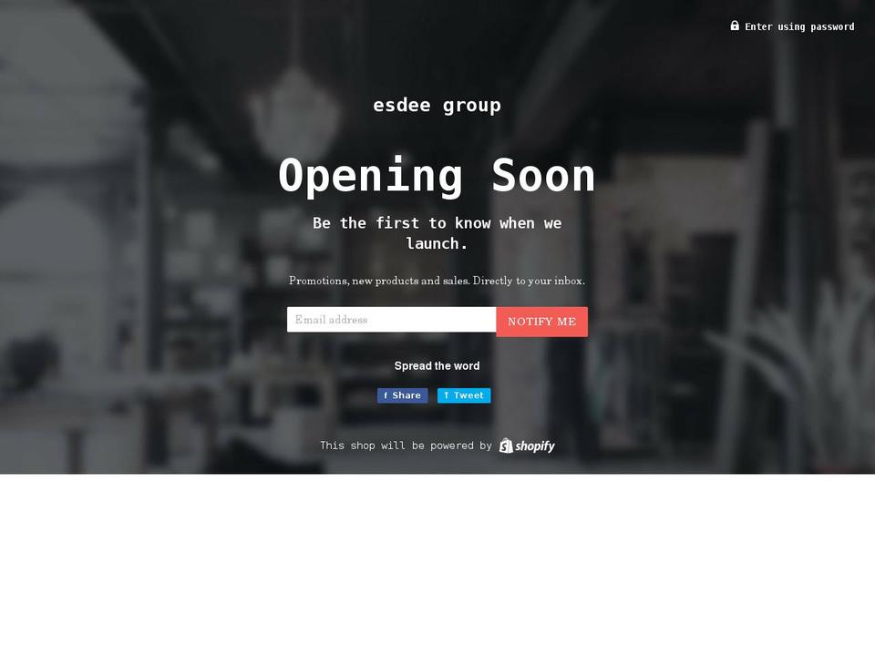 esdeegroup.com shopify website screenshot