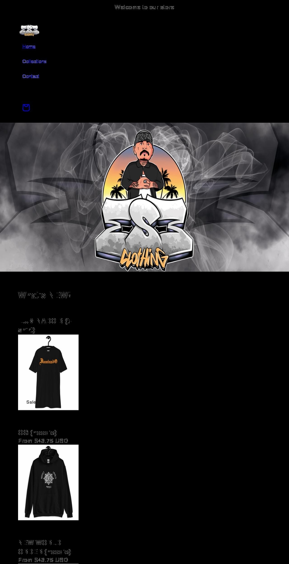 eseclothing.com shopify website screenshot