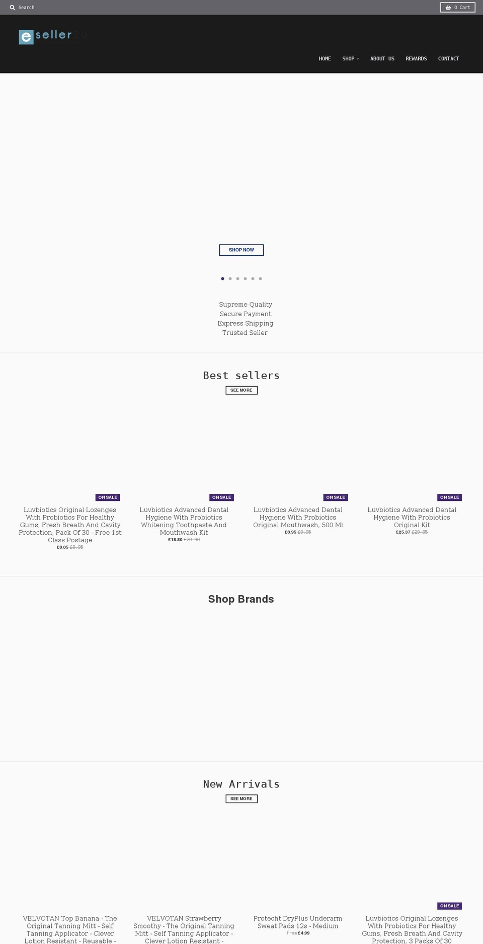 eseller2u.com shopify website screenshot