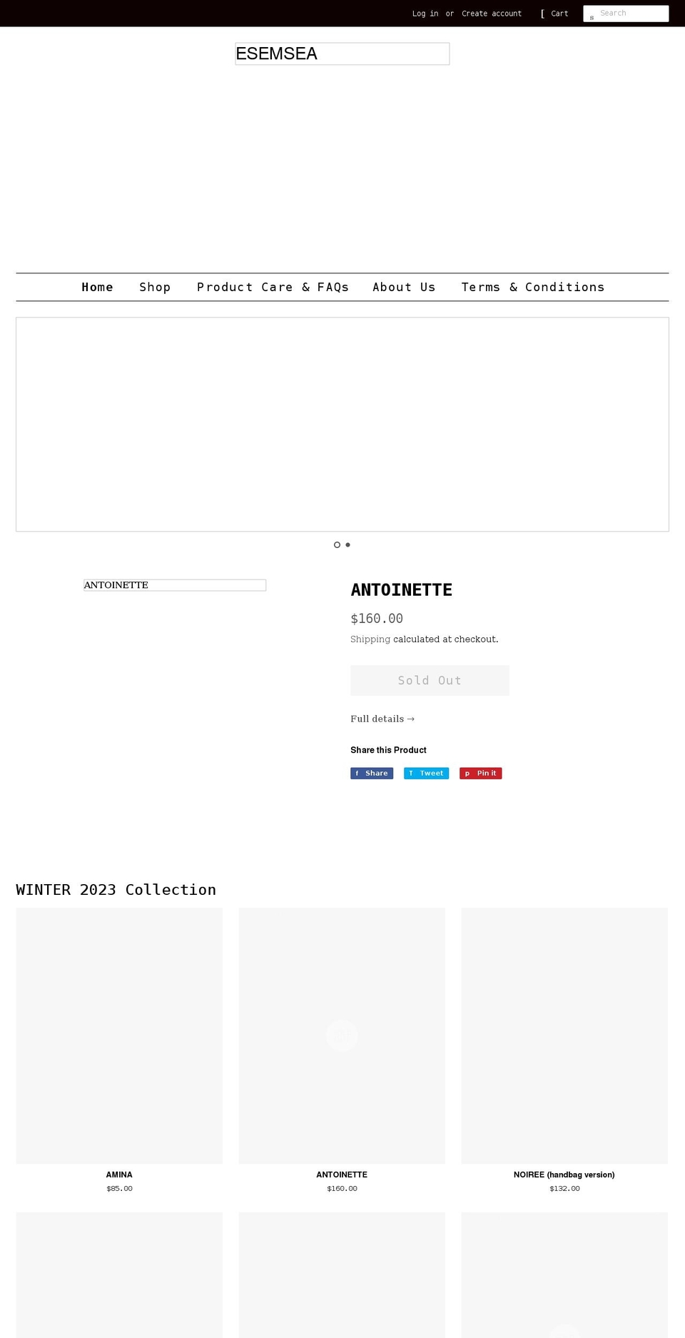 esemsea.com shopify website screenshot