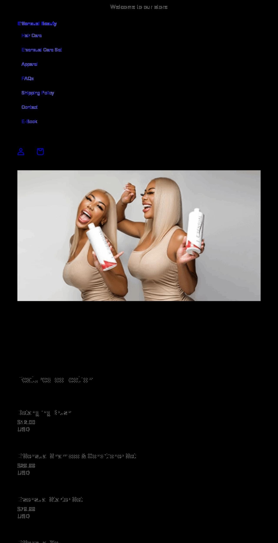 esensualbeauty.com shopify website screenshot