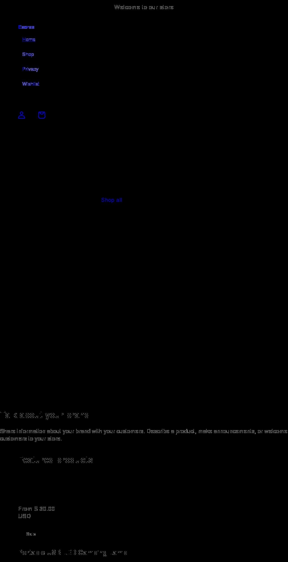 eseros.com shopify website screenshot