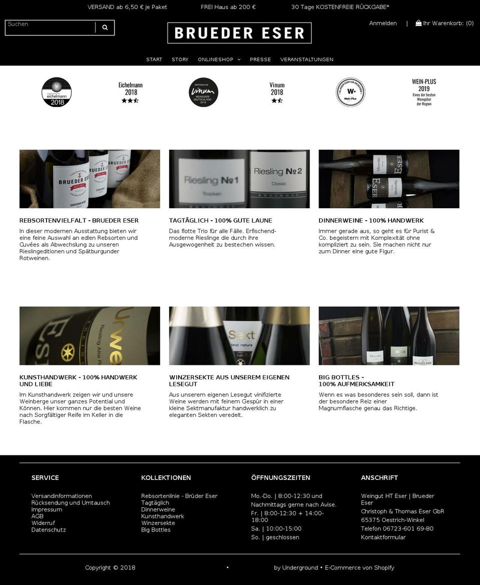 eserwein.de shopify website screenshot