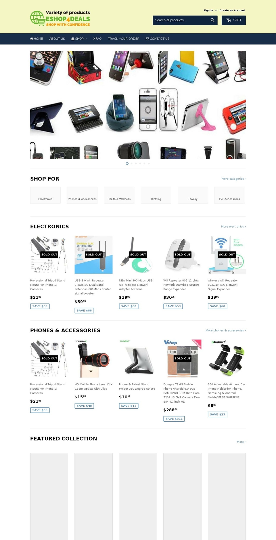 eshop4deals.com shopify website screenshot