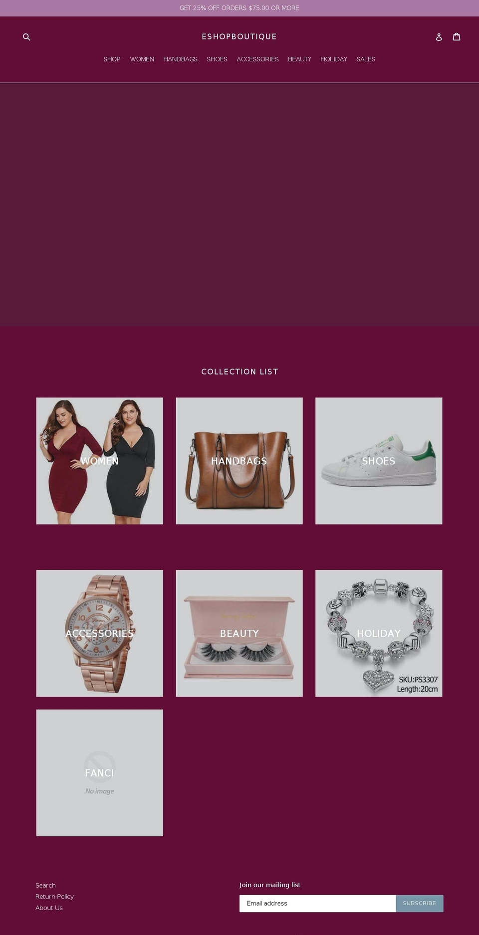 eshopboutique.com — Shopify storefront screenshot