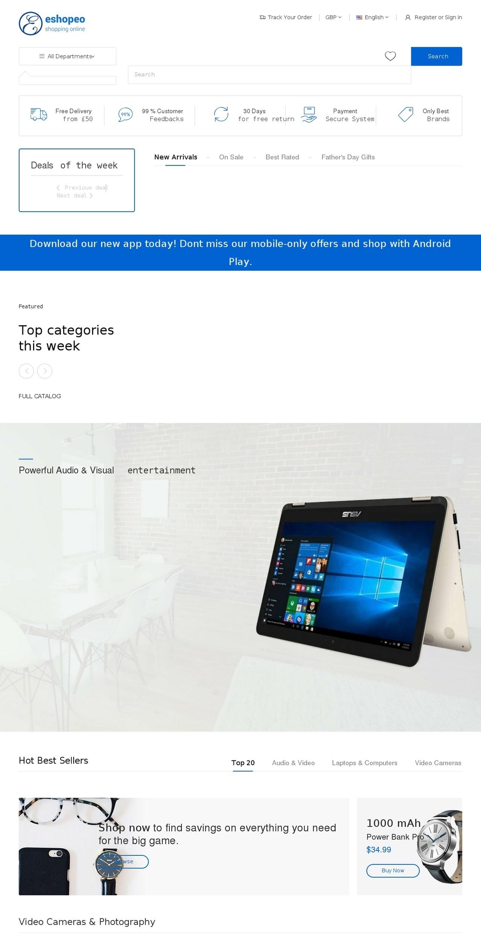 eshopeo.com — Shopify storefront screenshot