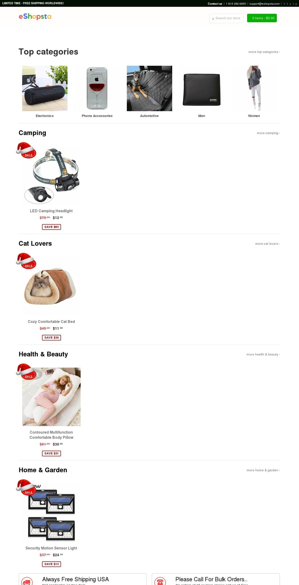 eshopsta.com — Shopify storefront screenshot