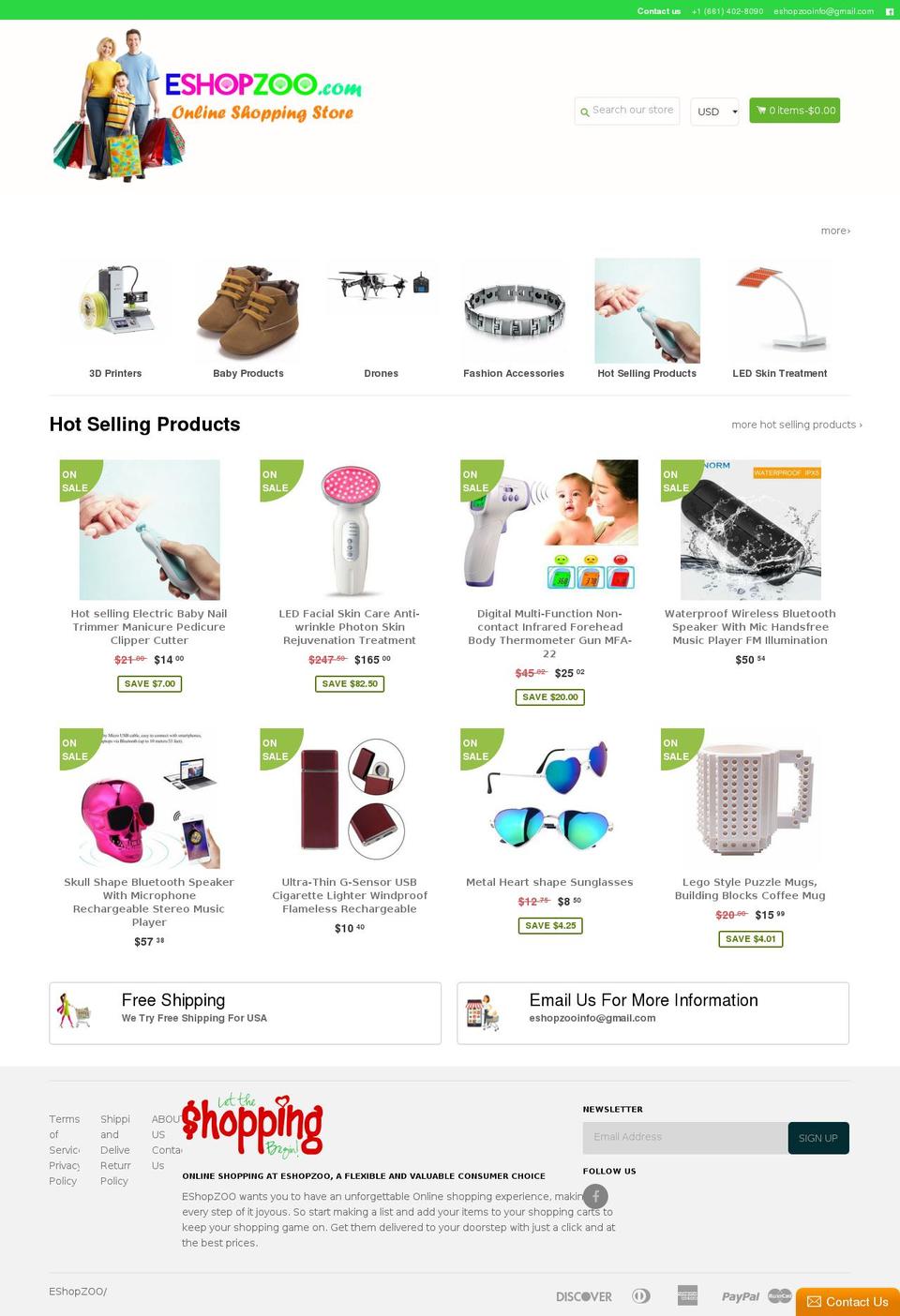 eshopzoo.com — Shopify storefront screenshot