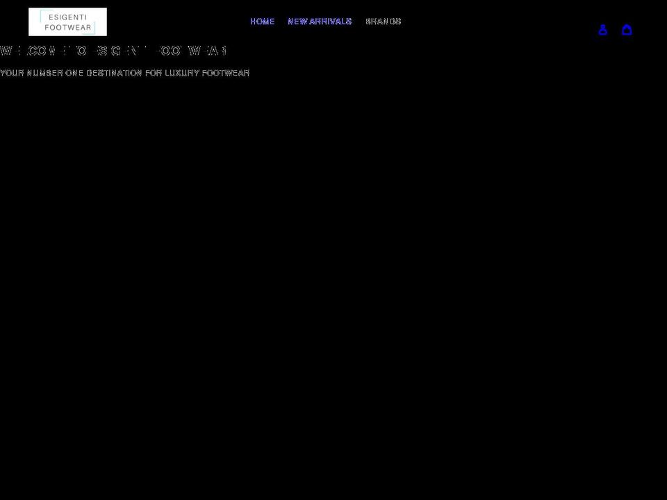 esigentifootwear.co.uk shopify website screenshot