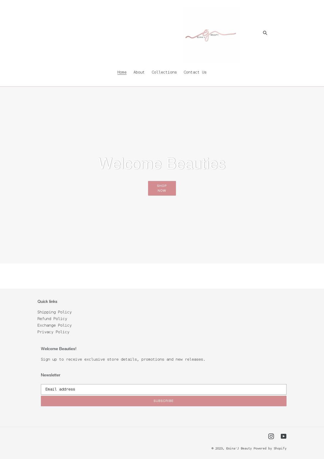 esinajbeauty.com shopify website screenshot