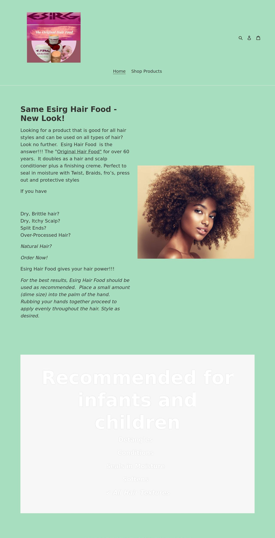 esirg.com shopify website screenshot