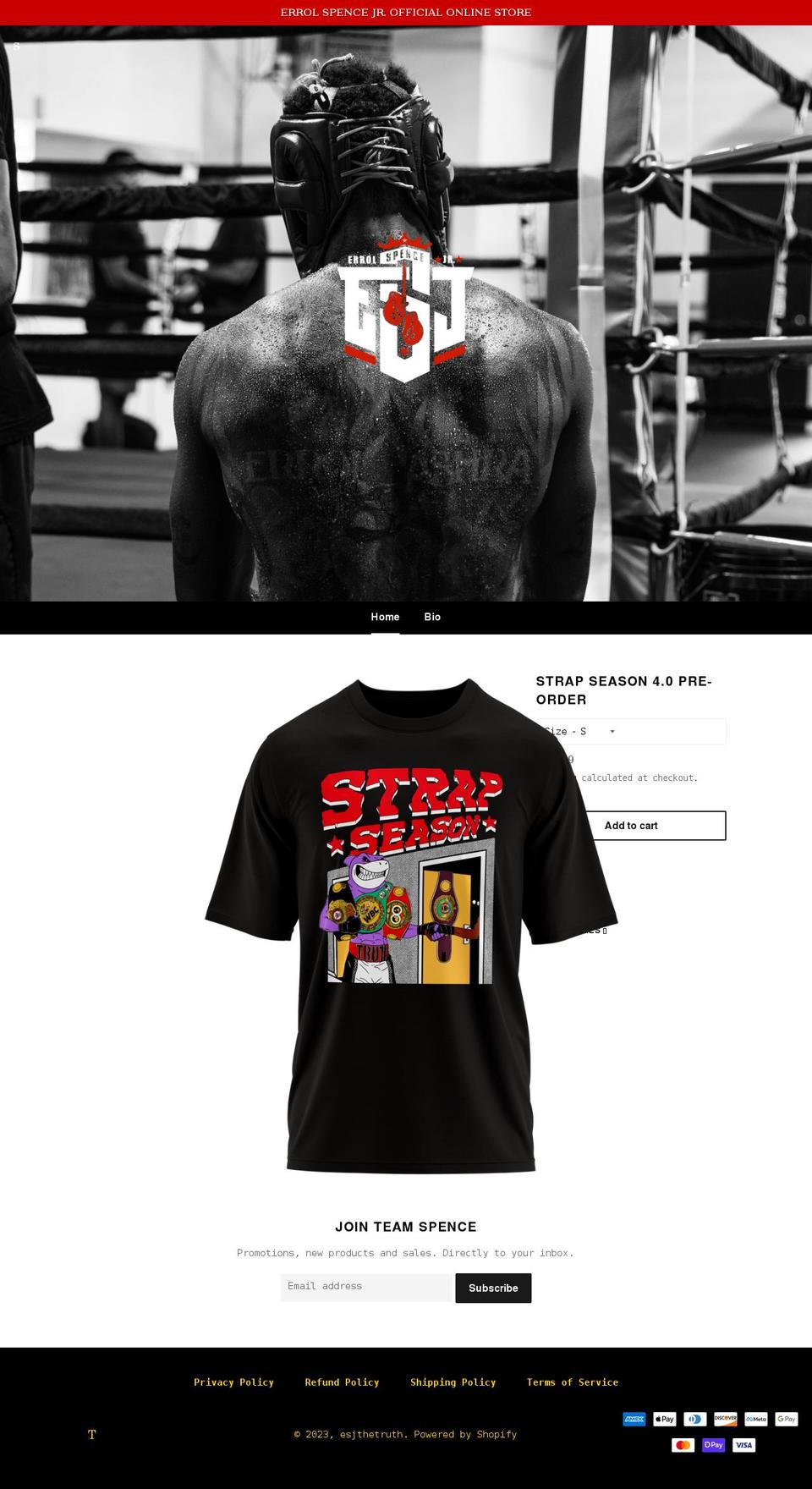 esjthetruth.com shopify website screenshot