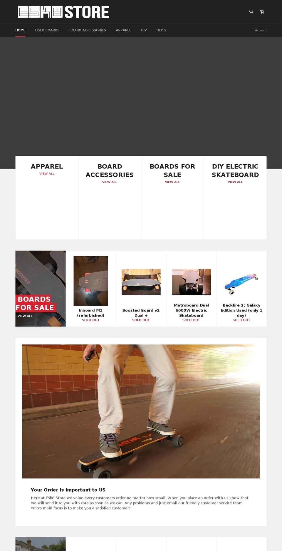 esk8store.com — Shopify storefront screenshot