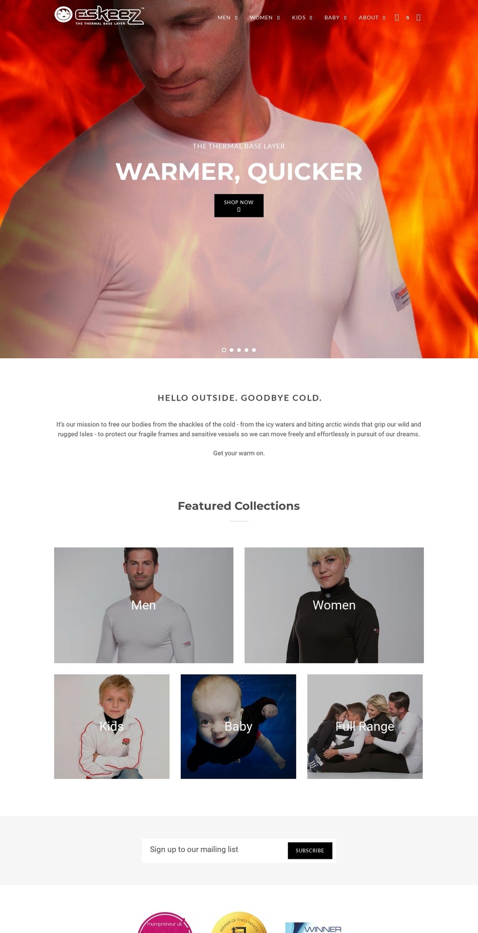 eskeez.co.uk shopify website screenshot