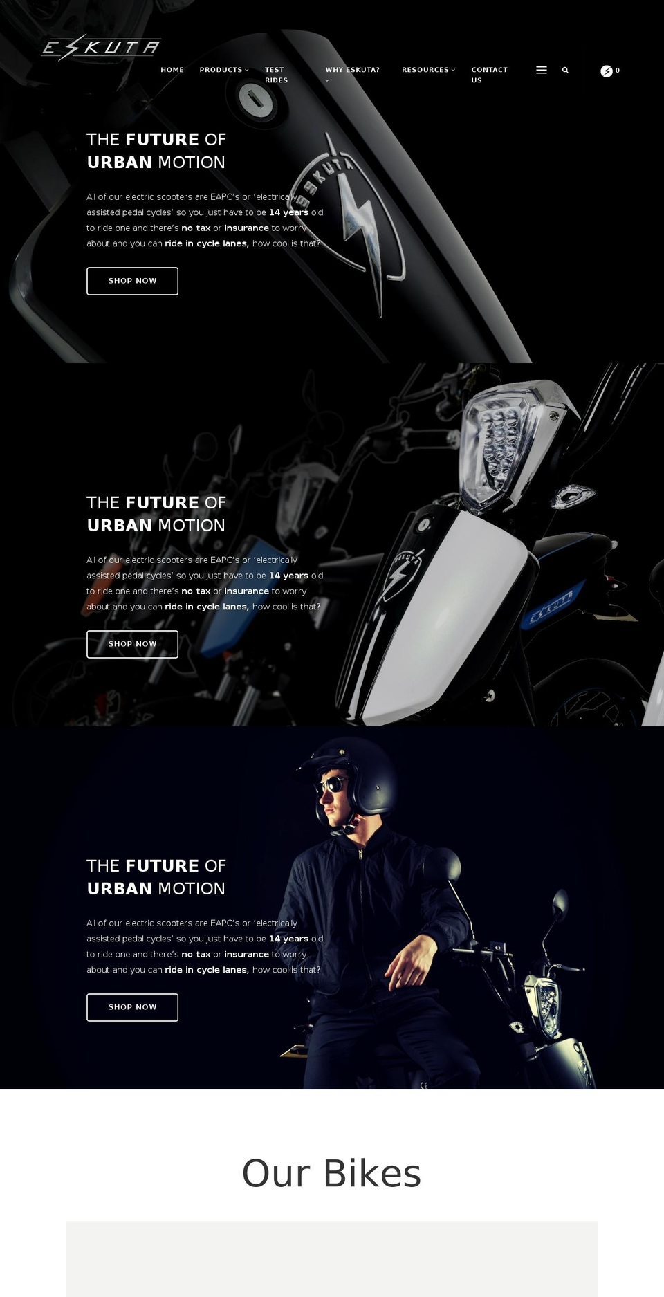 eskuta.com shopify website screenshot