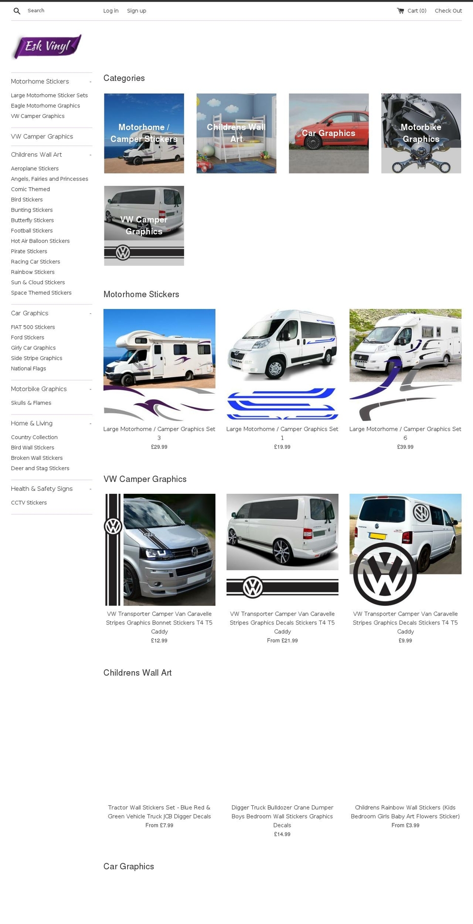 eskvinyl.com shopify website screenshot