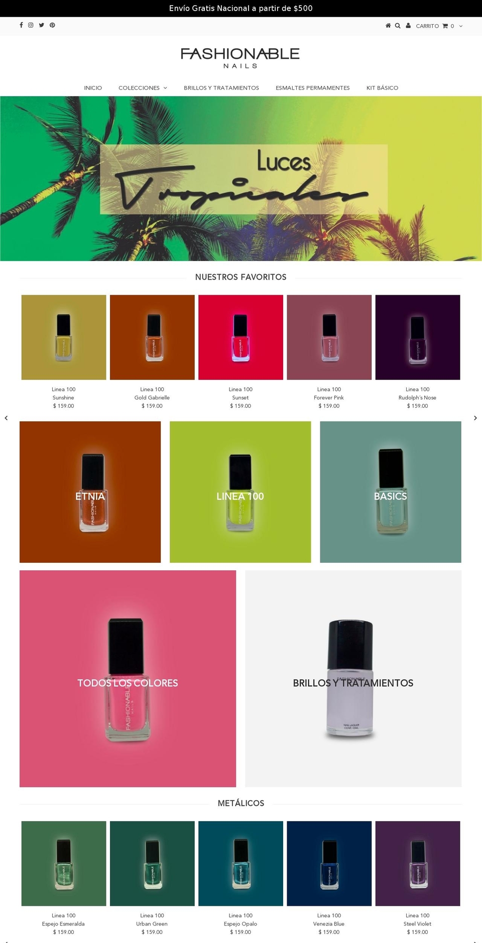 esmaltesfashionable.com — Shopify storefront screenshot