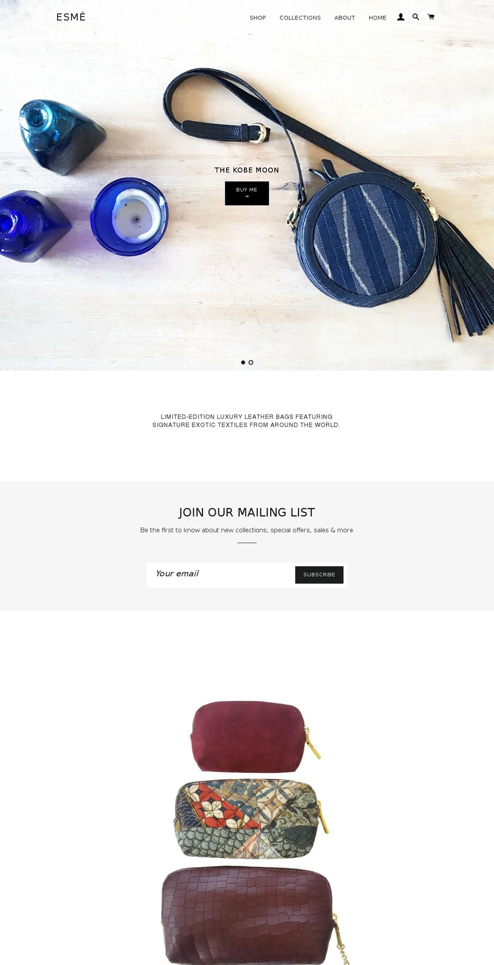 esmemonde.com shopify website screenshot