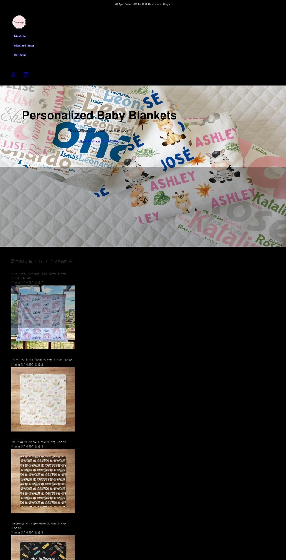 esmerays.com shopify website screenshot