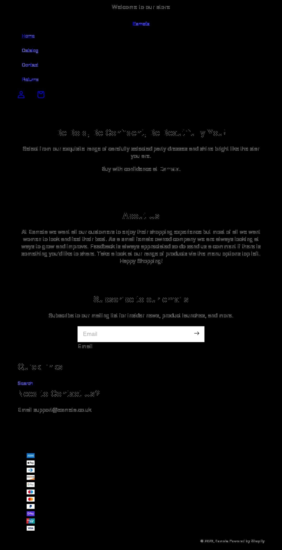 esmeta.org shopify website screenshot