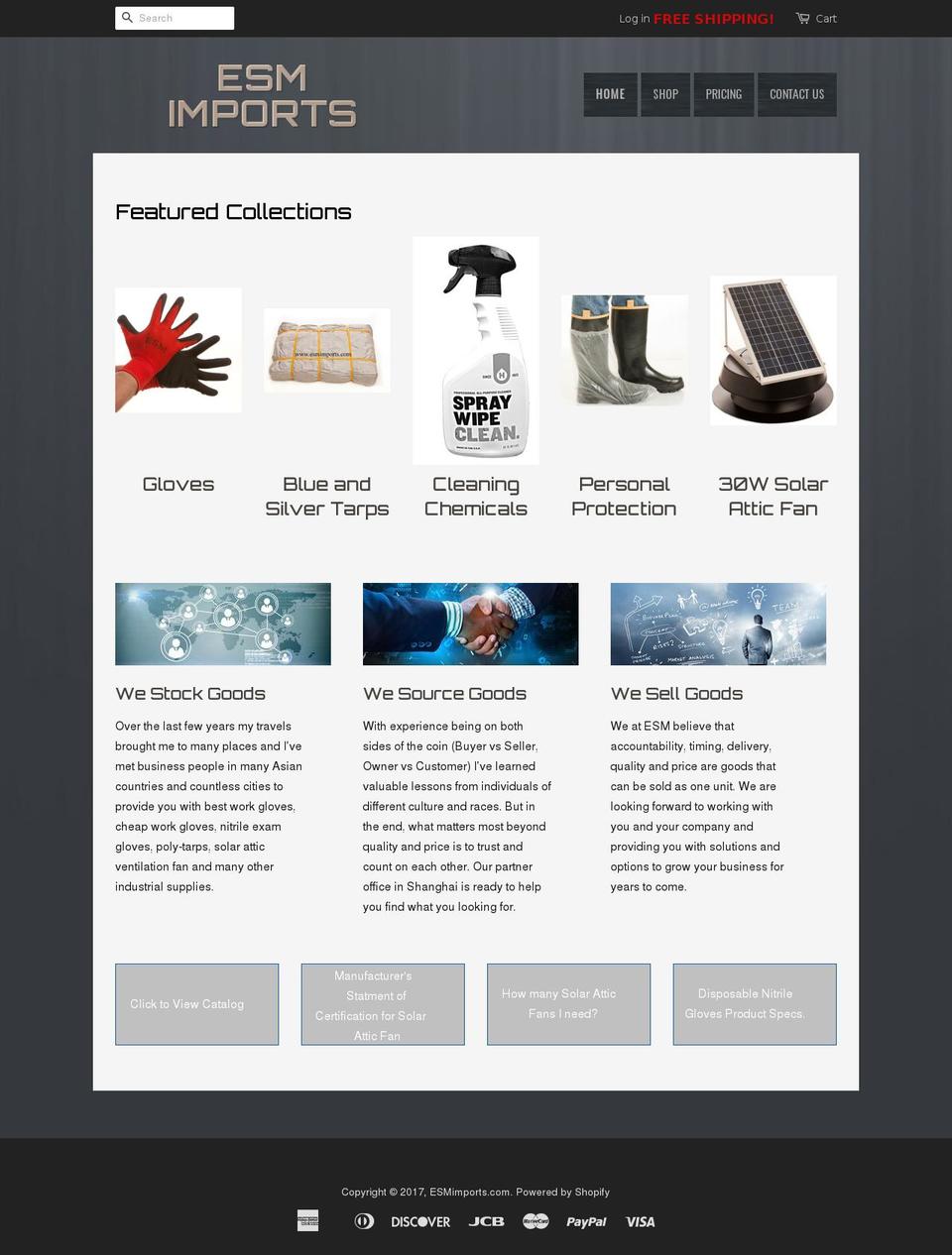 Pursuit Shopify theme site example esmproducts.com