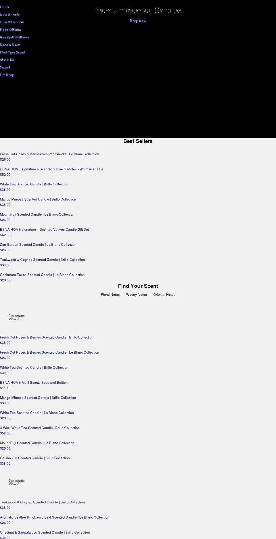 esnahome.com shopify website screenshot
