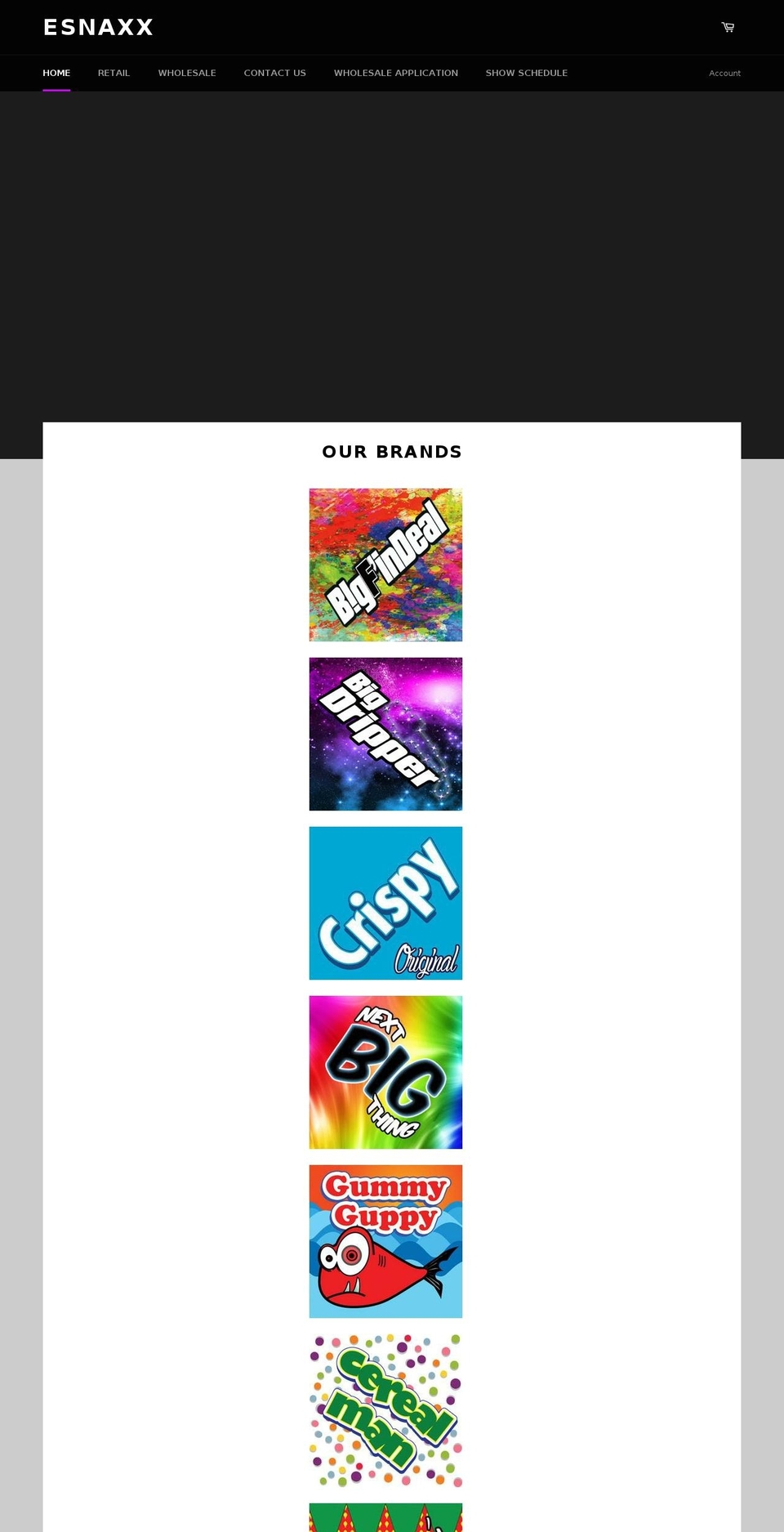 esnaxx.com shopify website screenshot