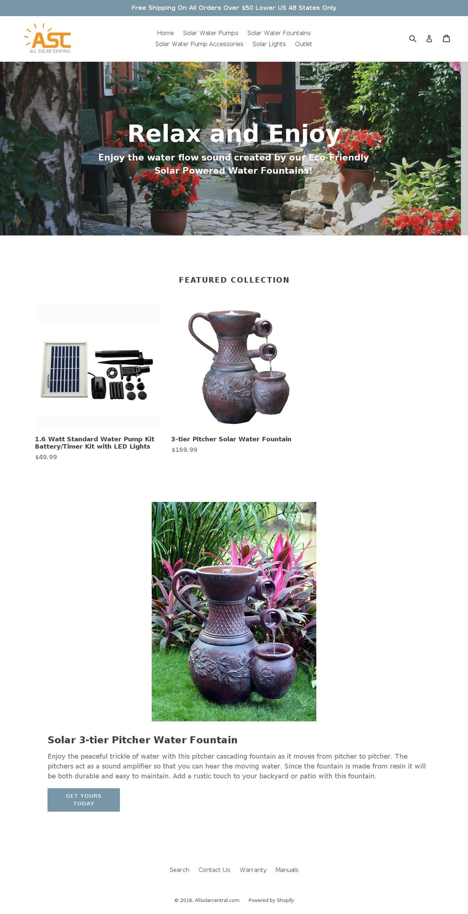 esolarlighting.com — Shopify storefront screenshot