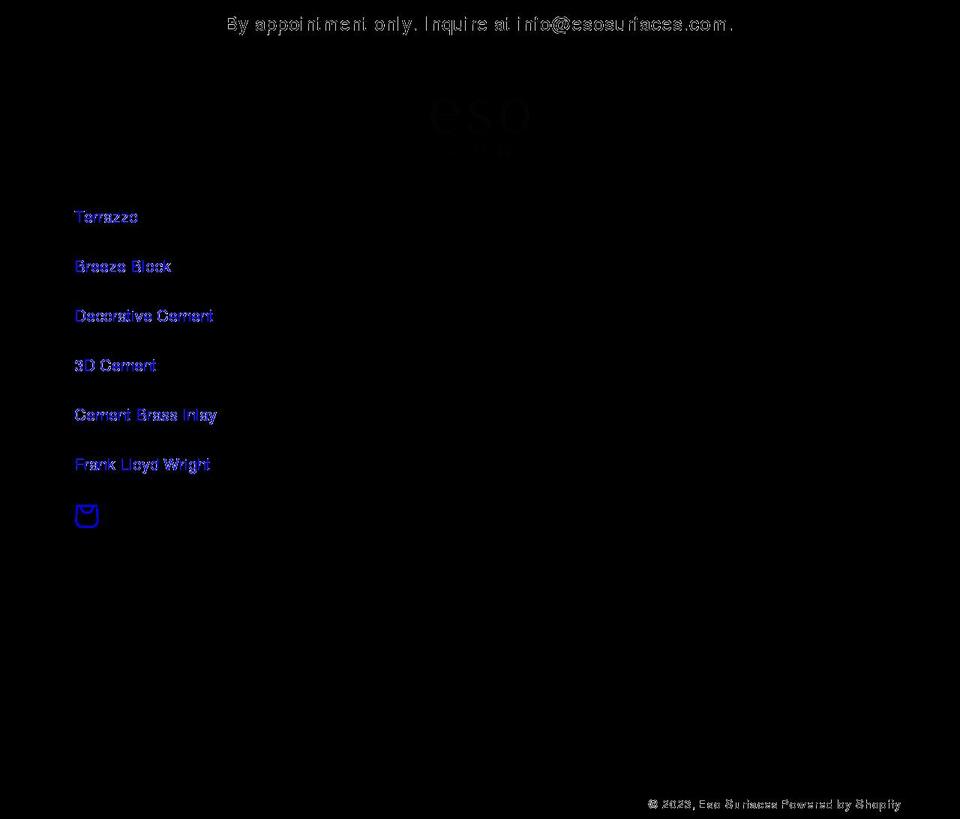 esosurfaces.com shopify website screenshot