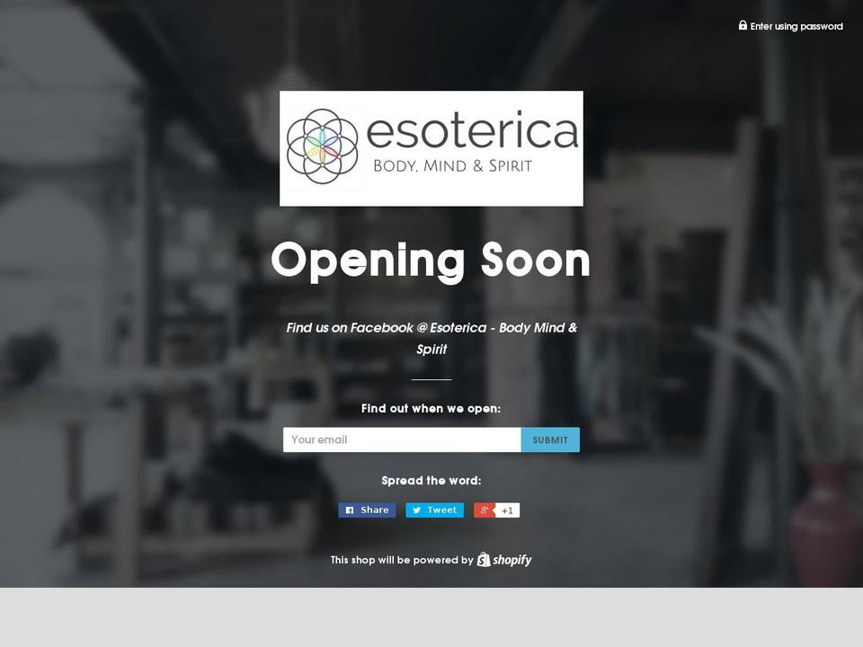 esoterica.ca shopify website screenshot