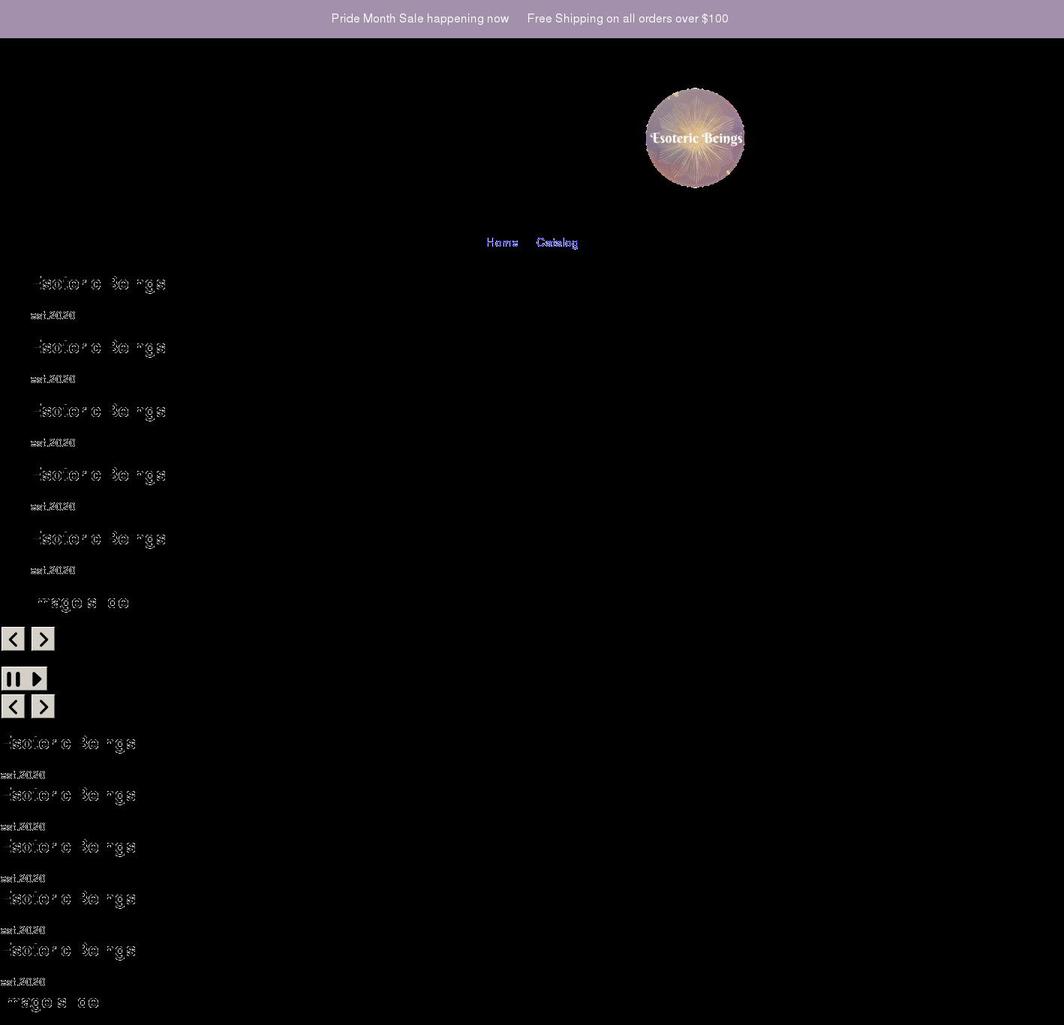esotericbeings.shop shopify website screenshot