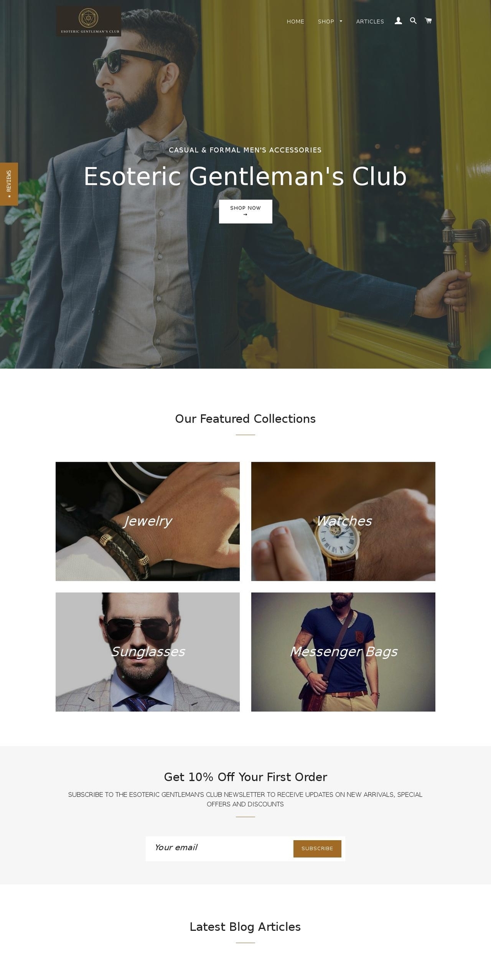esotericgentlemensclub.com shopify website screenshot