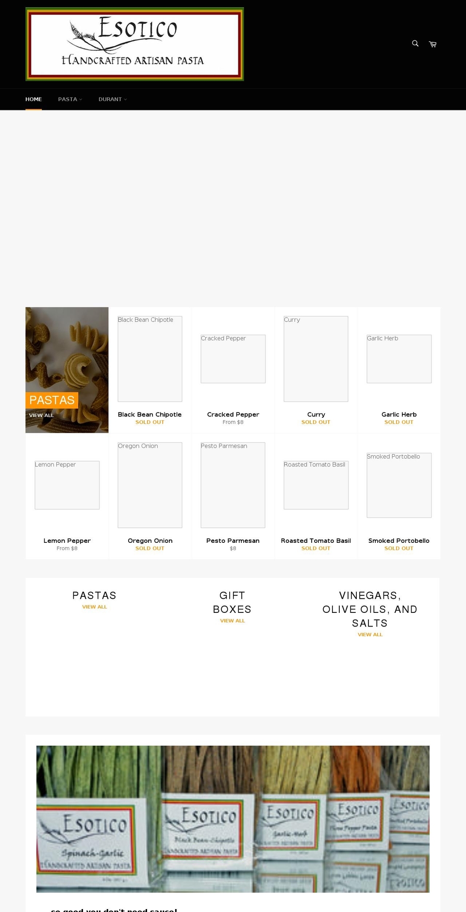 Store Shopify theme site example esotico-pasta.myshopify.com