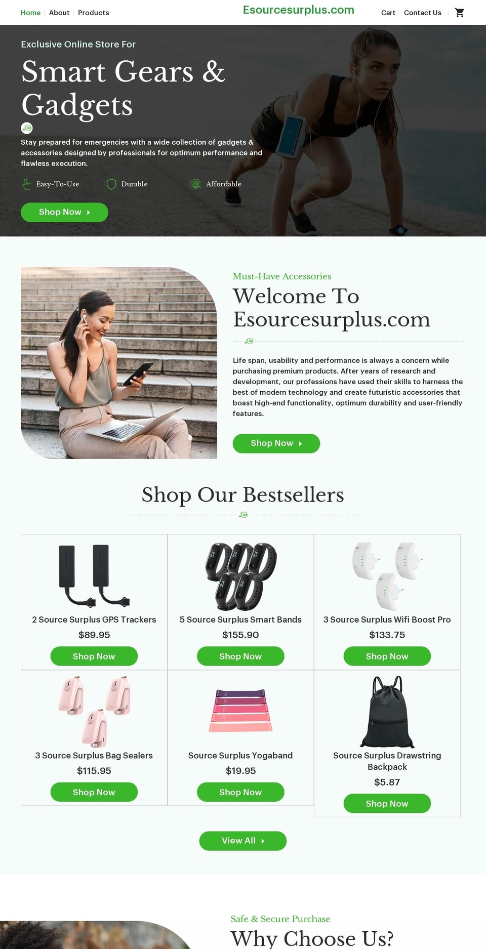 esourcesurplus.com — Shopify storefront screenshot