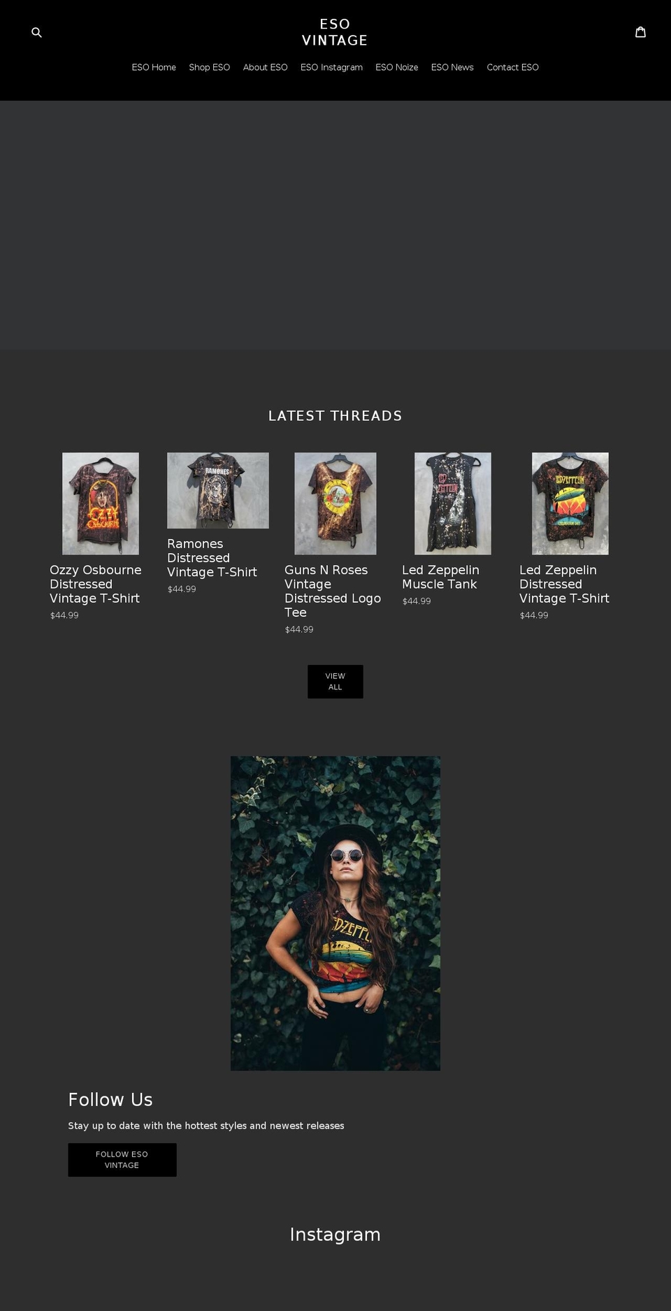 esovintage.com shopify website screenshot